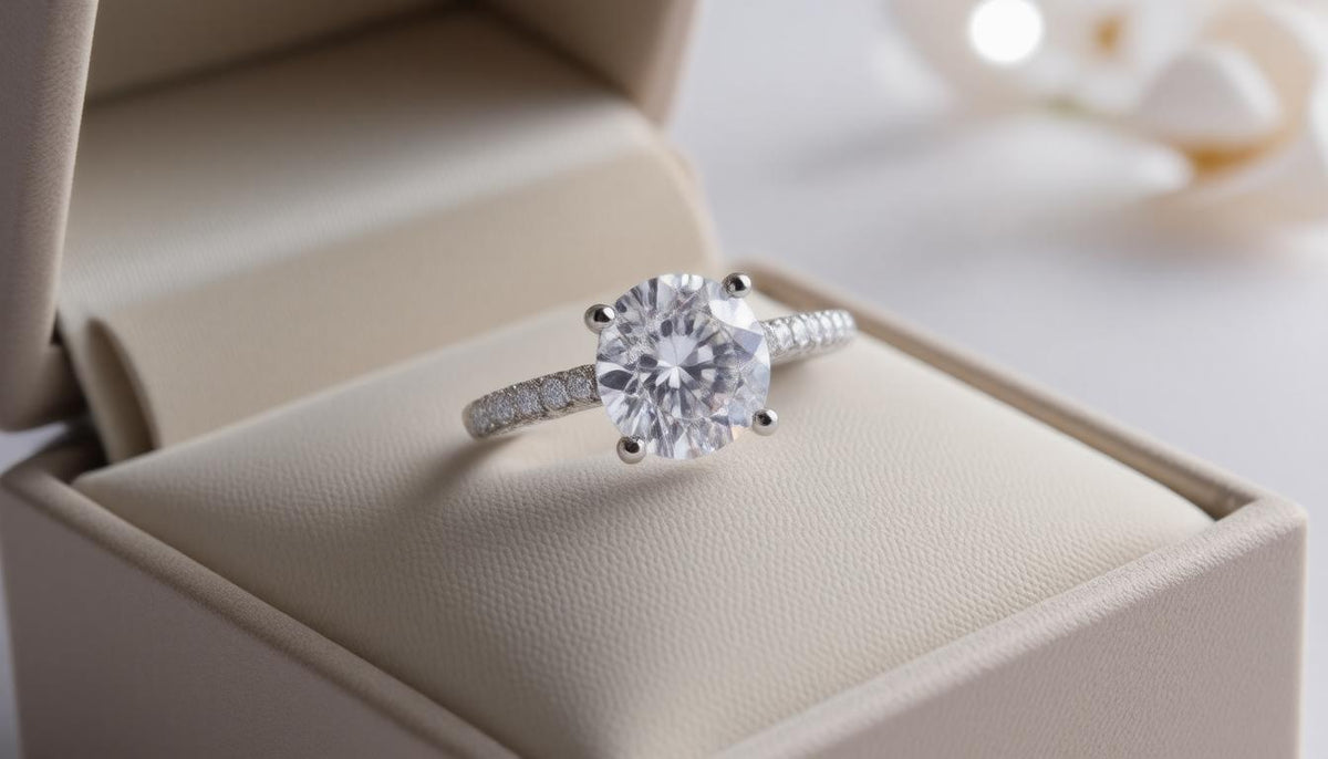 5 Carat  Moissanite Side Stone Ring