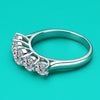 3.6CT Moissanite Ring Plated 18k White Gold - Rokshok