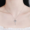 0.5ct Moissanite Necklace Love Heart Key Pendant - Rokshok