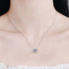 0.5ct Moissanite Necklace Halo Pendant - Rokshok