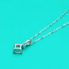 1ct Princess Cut Moissanite Necklace - Rokshok