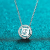 0.5ct Moissanite Necklace Halo Pendant - Rokshok