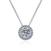 0.5ct Moissanite Necklace Halo Pendant - Rokshok