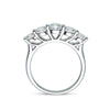 3.6CT Moissanite Ring Plated 18k White Gold - Rokshok
