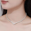 V Shape Moissanite Tennis Necklace - Rokshok
