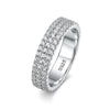Triple Row moissanite diamond ring - Rokshok