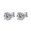 Moissanite Sterling Sliver Plated Earrings - Rokshok