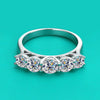 3.6CT Moissanite Ring Plated 18k White Gold - Rokshok