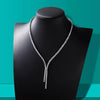 Long Tassel Moissanite Tennis Necklace - Rokshok
