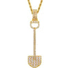 Chain Shovel Spade Moissanite Pendant - Rokshok