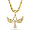 Angel Wings Cross Moissanite Pendant - Rokshok