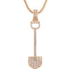 Chain Shovel Spade Moissanite Pendant - Rokshok