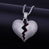 Moissanite Break Heart Necklace & Pendant - Rokshok