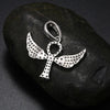 Angel Wings Cross Moissanite Pendant - Rokshok