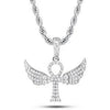 Angel Wings Cross Moissanite Pendant - Rokshok