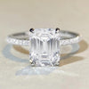 4CT Rectangle Moissanite Ring - Rokshok