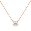 Emerald Cut Moissanite Pendant Necklace - Rokshok