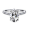 3 Carat Oval Cut Moissanite Diamond Ring - Rokshok