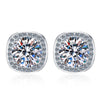 1-2 ct Sterling Silver Moissanite Stud Earrings - Rokshok