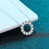 Moissanite Round Pendant Necklace - Rokshok
