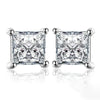 Princess Cut Square Moissanite Diamond Stud Earrings - Rokshok