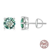 Green Moissanite Diamond Stud Earring - Rokshok