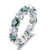Colorful Moissanite Eternity Rings - Rokshok