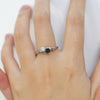 0.3 CT Moissanite Ring with Black Stone - Rokshok