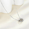 Rose Gold 2-Circles Mobius Moissanite Diamond Pendant Necklace - Rokshok