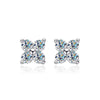 4 Stones Round Moissanite Stud Earrings - Rokshok