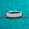 Princess Cut Square Row Moissanite Diamond Ring - Rokshok