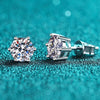 Moissanite 6 Claws Screw Stud Earrings - Rokshok