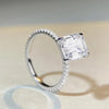 4CT Rectangle Moissanite Ring - Rokshok