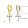 Moissanite Cross Pendant Earrings - Rokshok