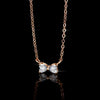 Heart Cut Bowknot Moissanite Diamond Pendant Necklace - Rokshok