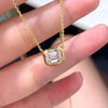 Emerald Cut Moissanite Pendant Necklace - Rokshok
