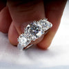 2 - 5ct 3-stones Moissanite Diamond Ring - Rokshok