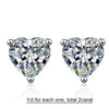 4 Carat Heart Shape Moissanite Stud Earrings - Rokshok
