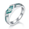 Bluish Green Marquise Cut Moissanite Ring - Rokshok
