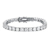 2-6mm Moissanite Tennis Bracelet Plated White Gold - Rokshok