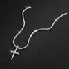 Moissanite Tennis Necklace with Cross Pendant - Rokshok