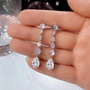 Long Waterdrop Moissanite Diamond Earrings - Rokshok