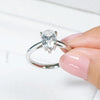 2CT Waterdrop Moissanite Solitaire Ring - Rokshok