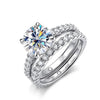 Sparkling Diamond Bridal Sets Moissanite Rings - Rokshok
