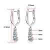 Full Moissanite Pendent Earrings - Rokshok