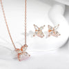 Butterfly Moissanite Jewelry Sets - Necklace & Earrings - Rokshok