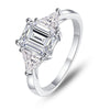 3CT Radiant Emerald Cut Moissanite Engagement Ring - Rokshok