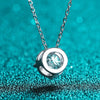 1ct Moissanite Round Cut Pendant Necklaces - Rokshok