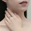 Moissanite Ring With Double Row Beads - Rokshok
