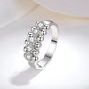 Moissanite Ring With Double Row Beads - Rokshok